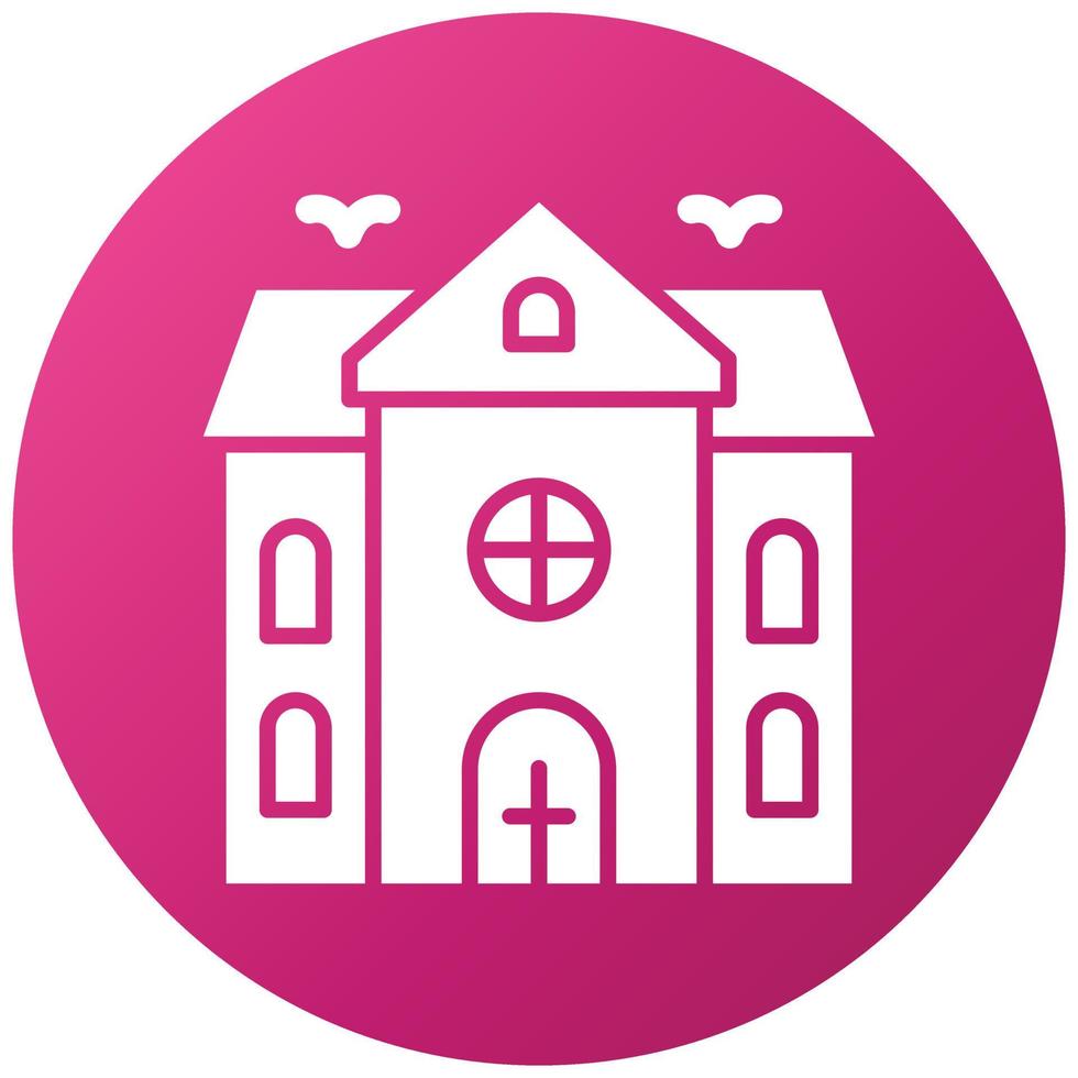 Haunted House Icon Style vector