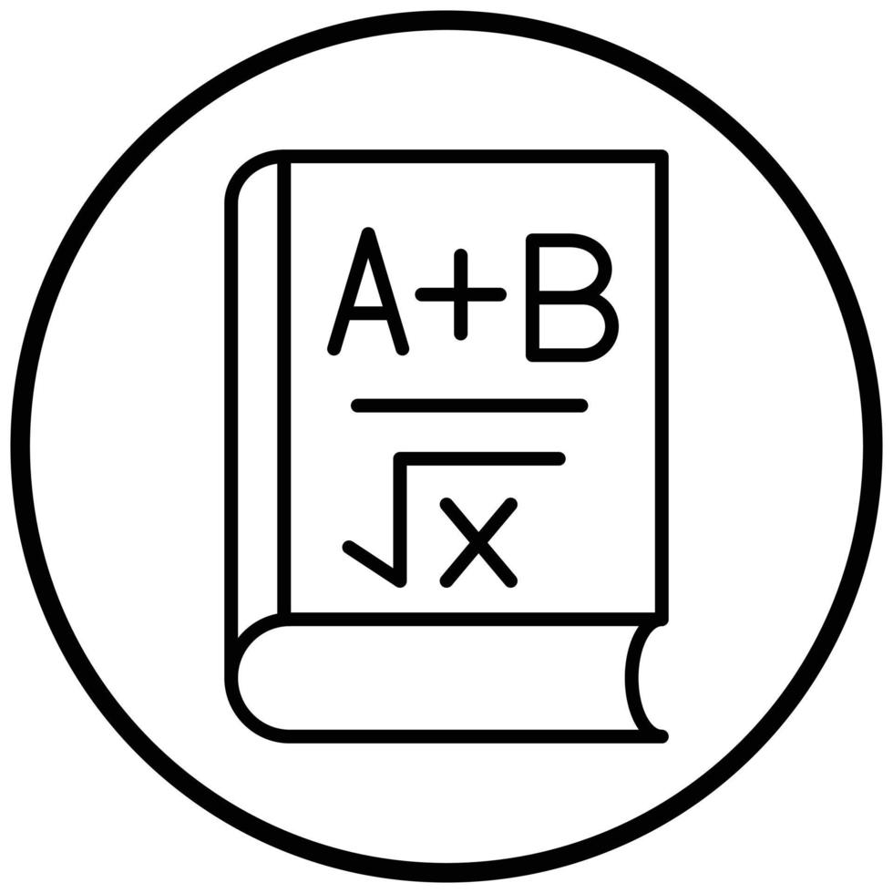 Algebra Book Icon Style vector