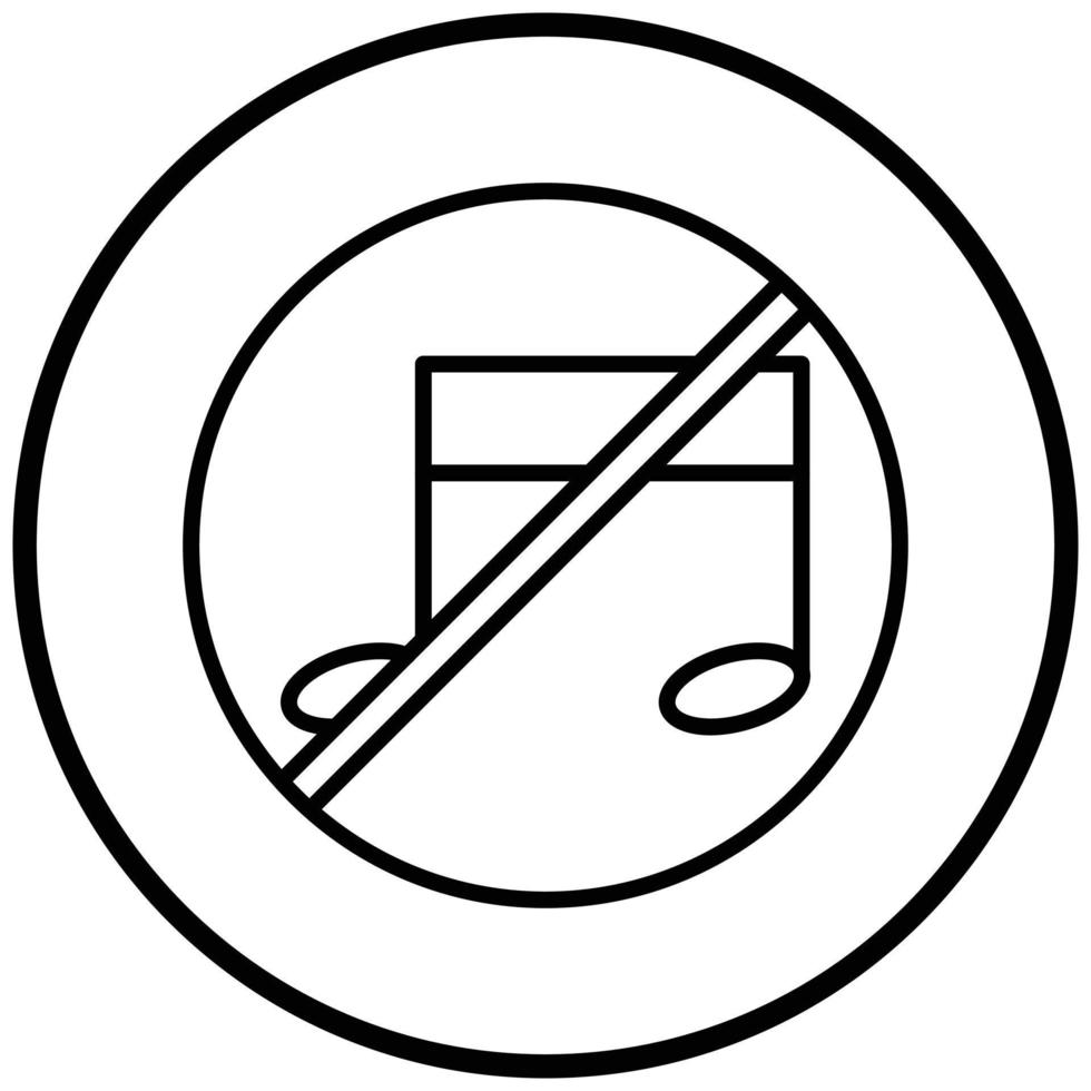 No Music Icon Style vector