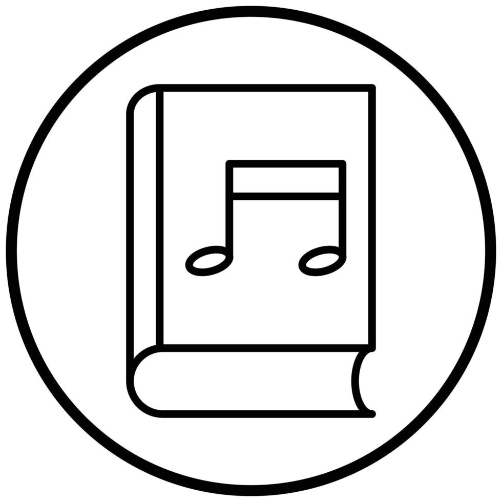 estilo de icono de libro de música vector