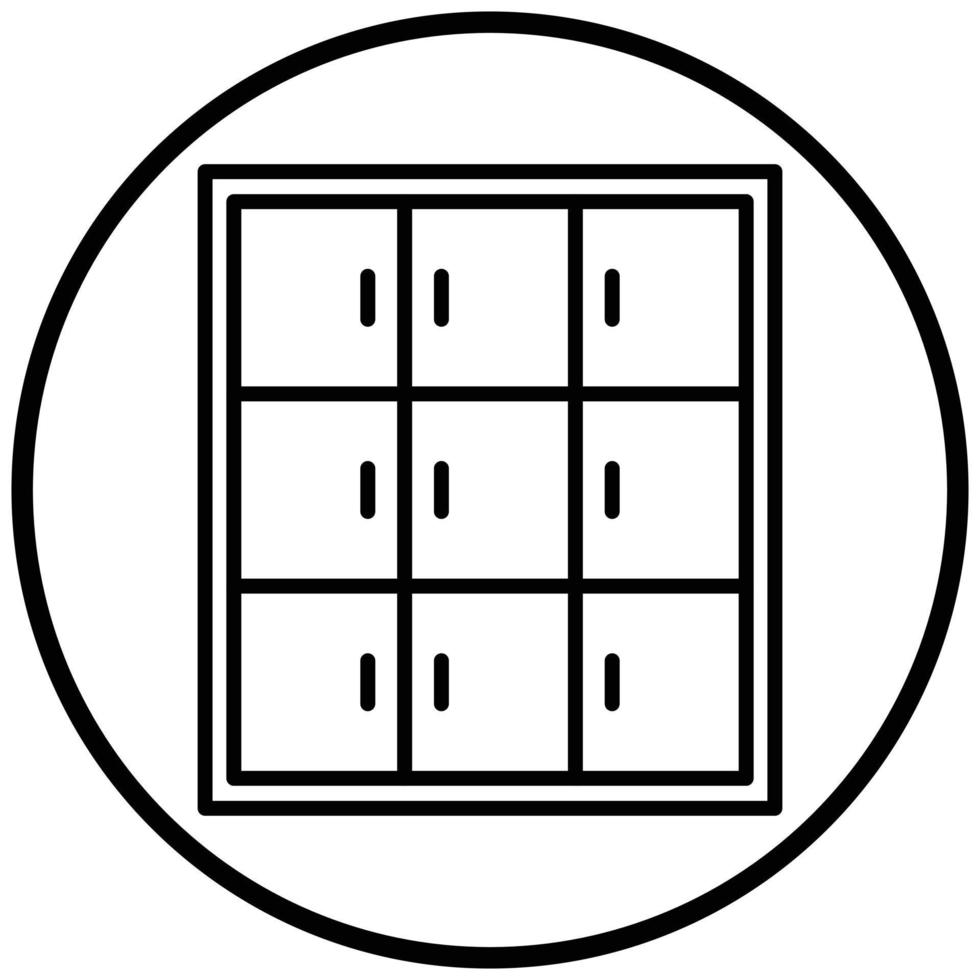 Library Locker Icon Style vector