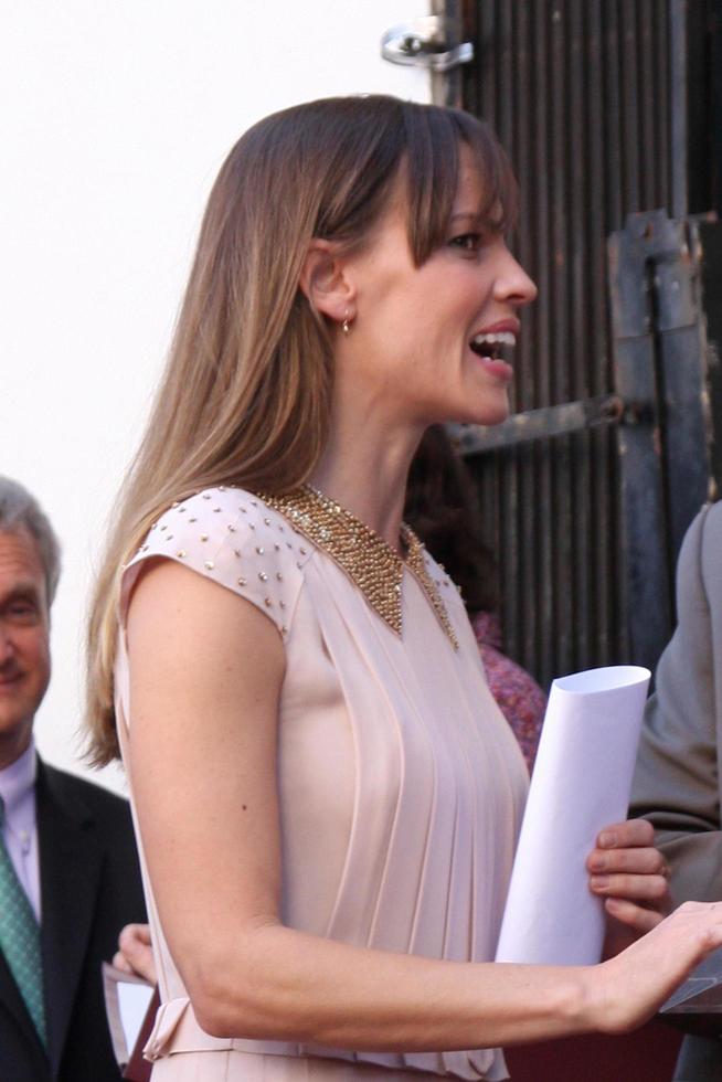 LOS ANGELES, NOV 8 -  Hilary Swank at the Mariska Hargitay Hollywood Walk of Fame Star Ceremony at Hollywood Blvd on November 8, 2013 in Los Angeles, CA photo