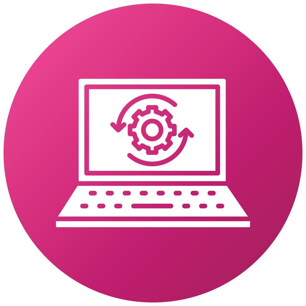 Upgrade Laptop Icon Style vector