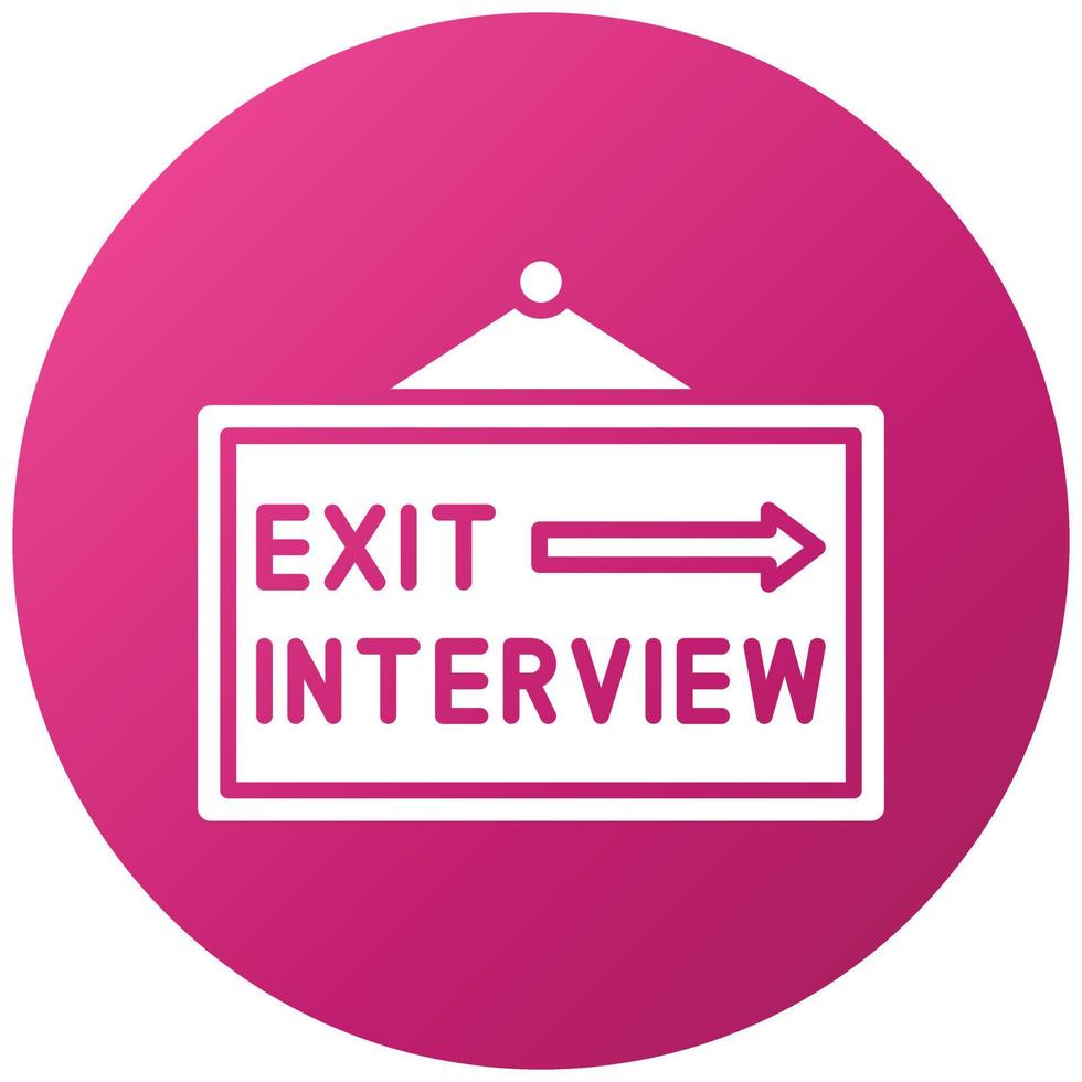 Exit Interview Icon Style vector