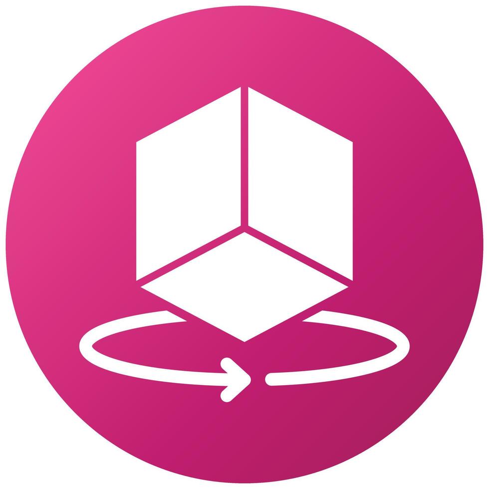 3D Object Icon Style vector