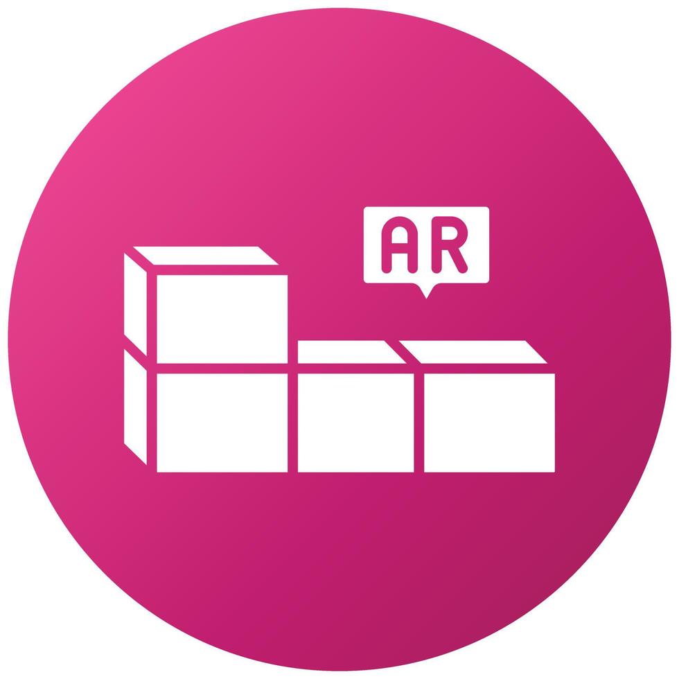 Ar Building Blocks Icon Style vector