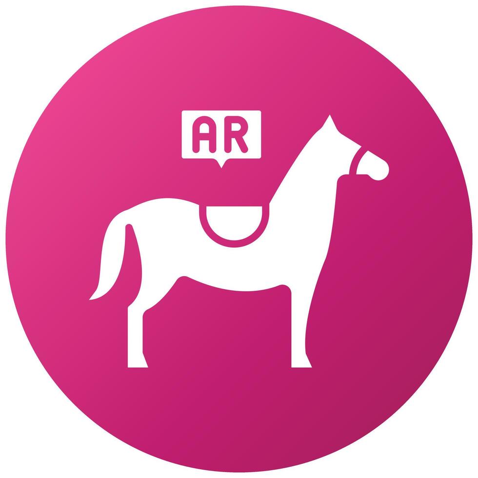 Ar Horse Riding Icon Style vector