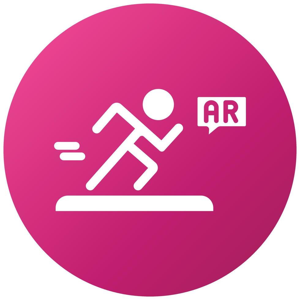 Ar Running Game Icon Style vector