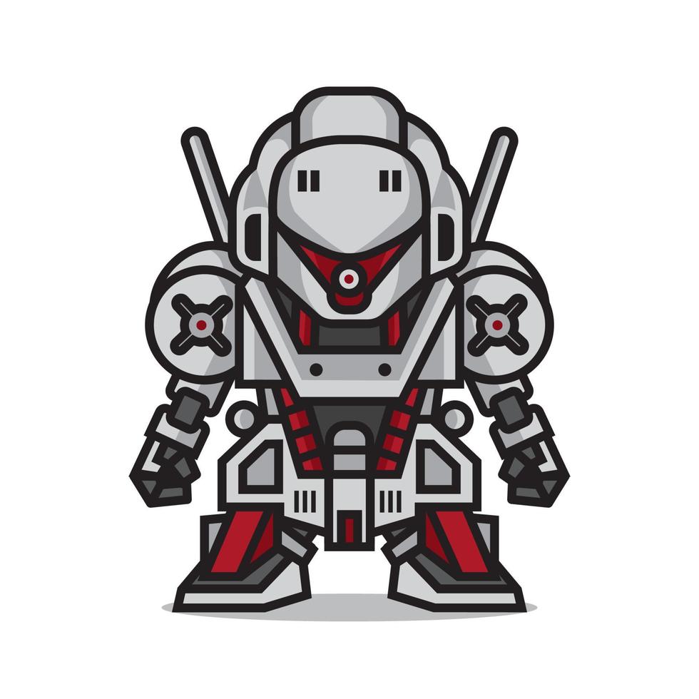 cute mecha robot vector