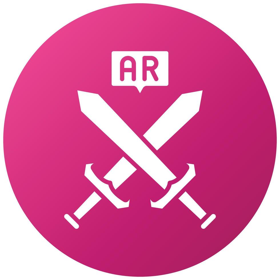 Ar Sword Fight Icon Style vector