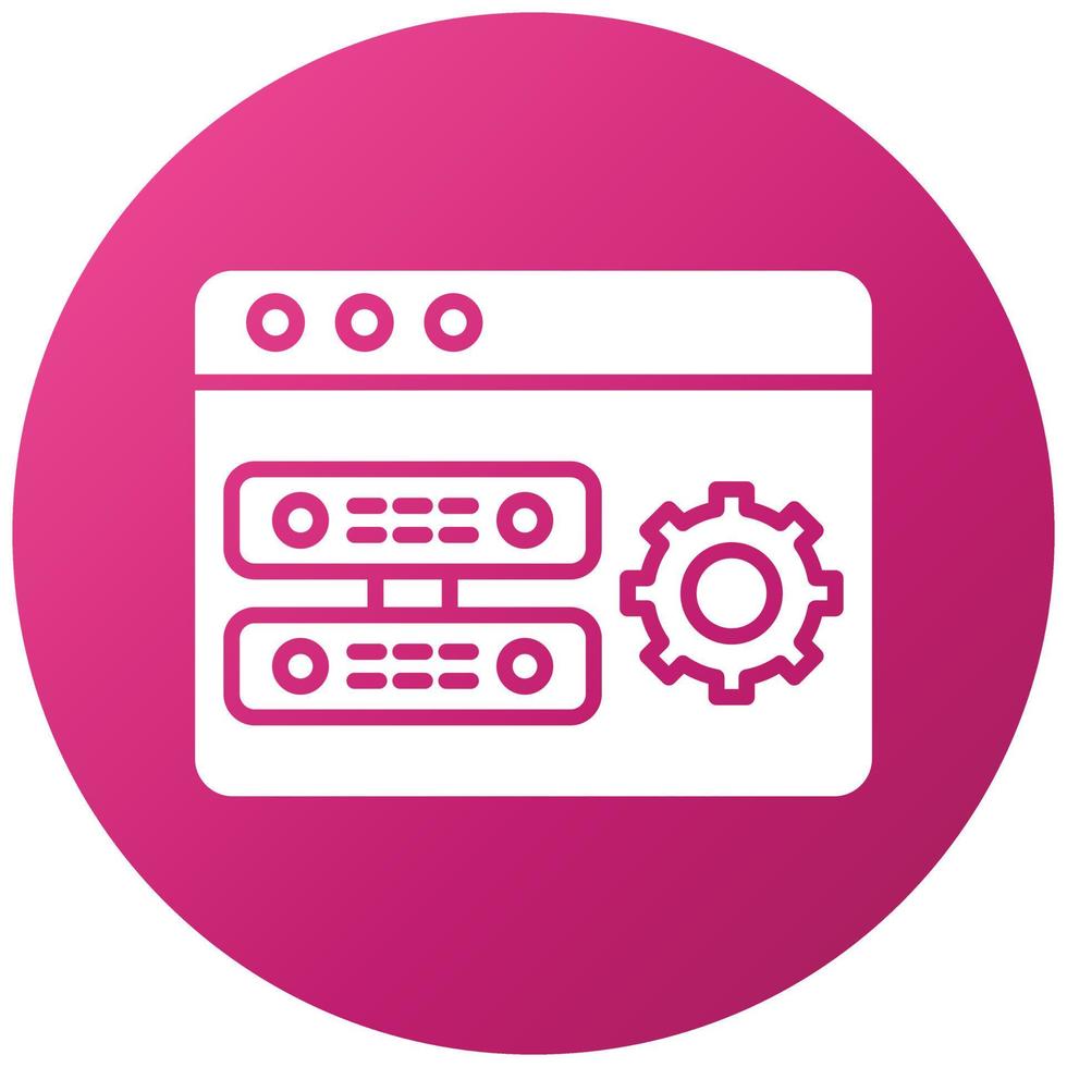 Server Side Engineering Icon Style vector
