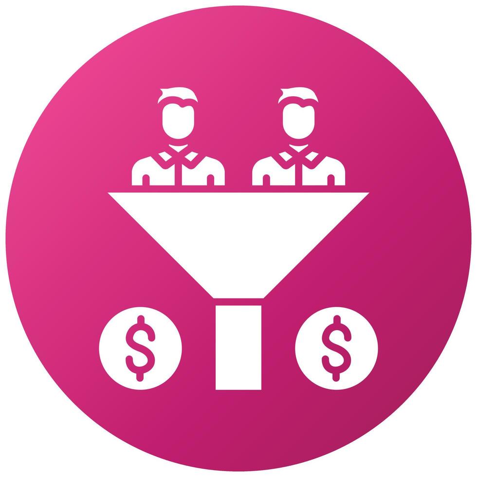 Sales Funnel Icon Style vector