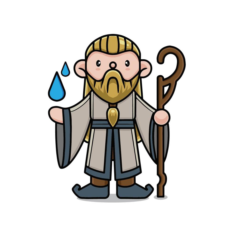 cute wizard vector