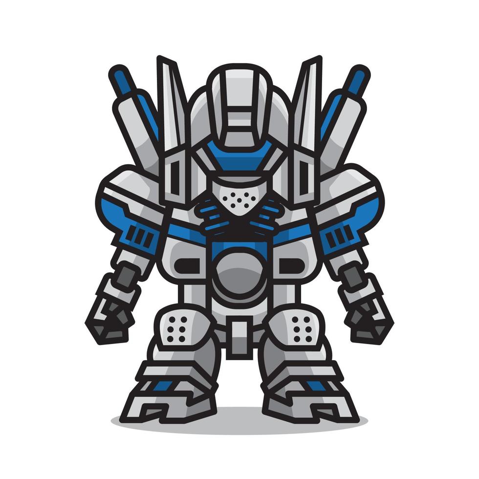 cute mecha robot vector