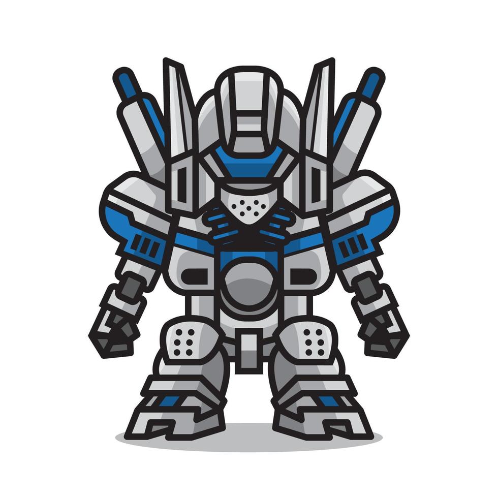 cute mecha robot vector