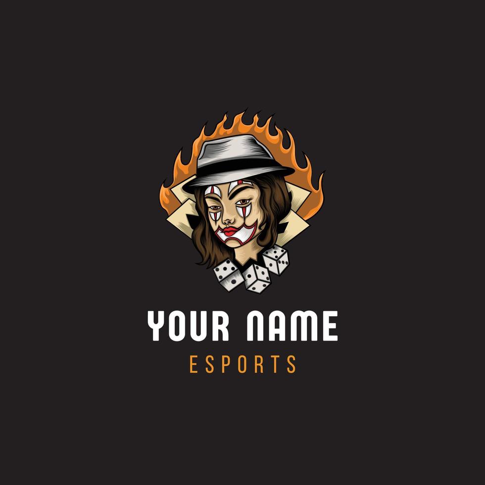 Illustrated Joker Esports Team Gaming Logo.eps vector