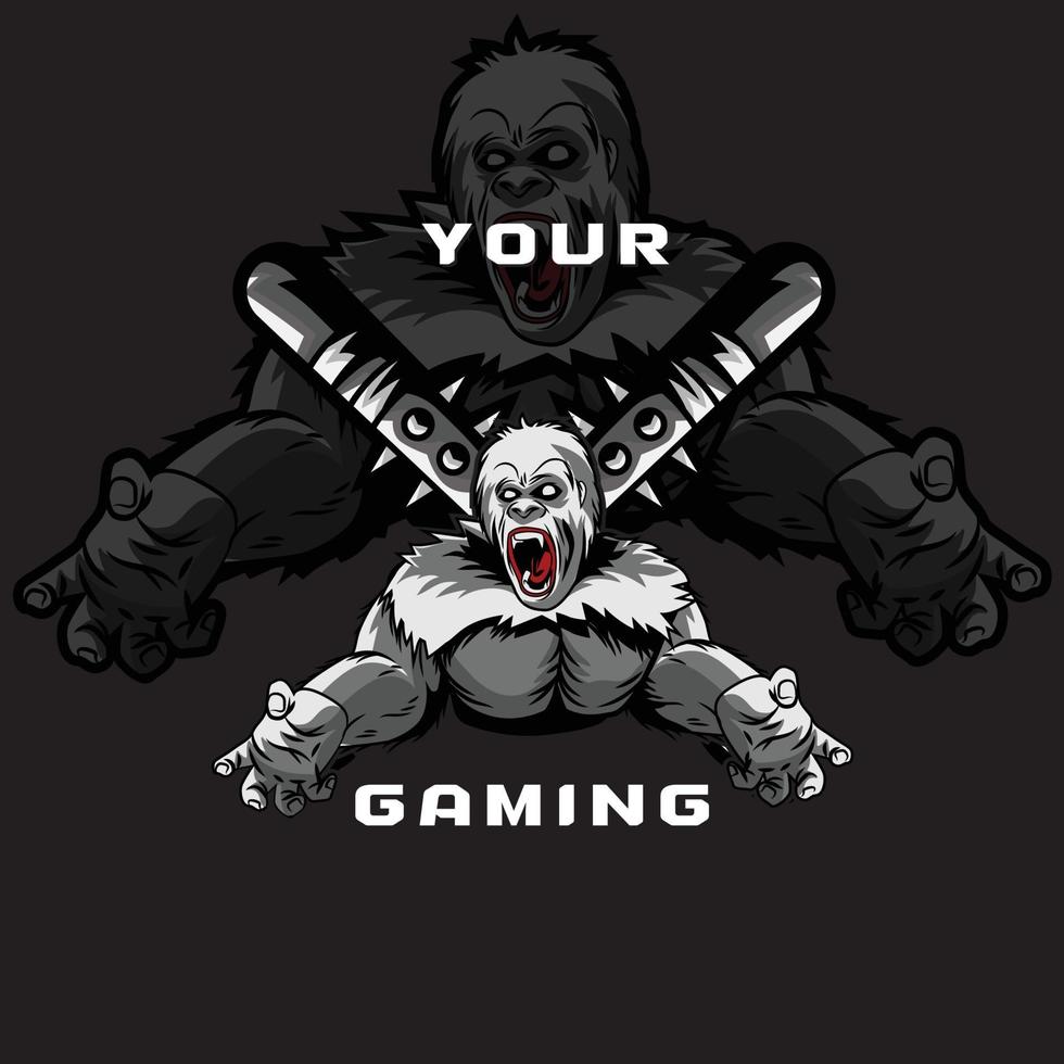 Illustrated Gorilla Gaming Logo.eps vector