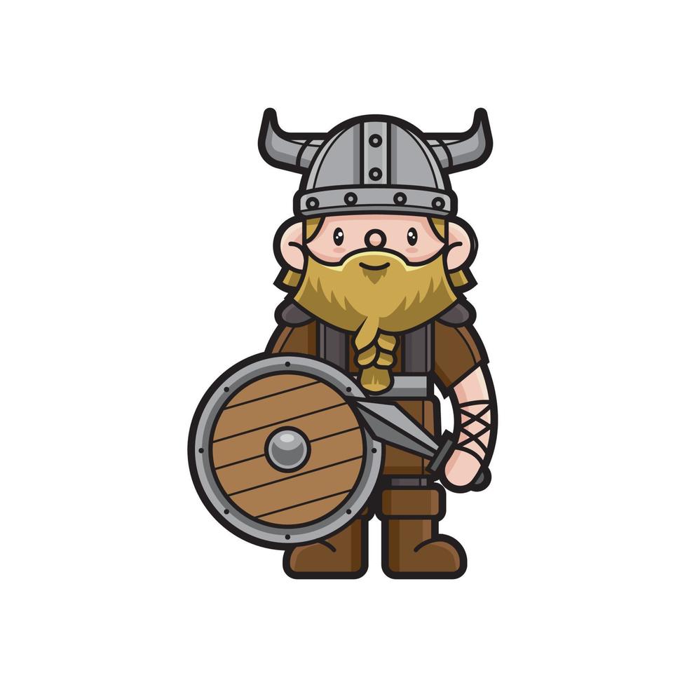 lindo vikingo vector