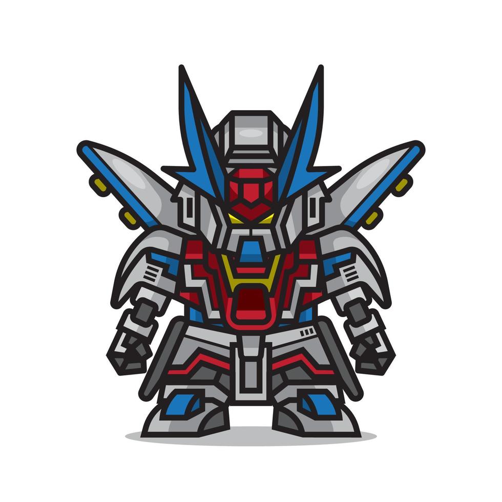 cute mecha robot  vector