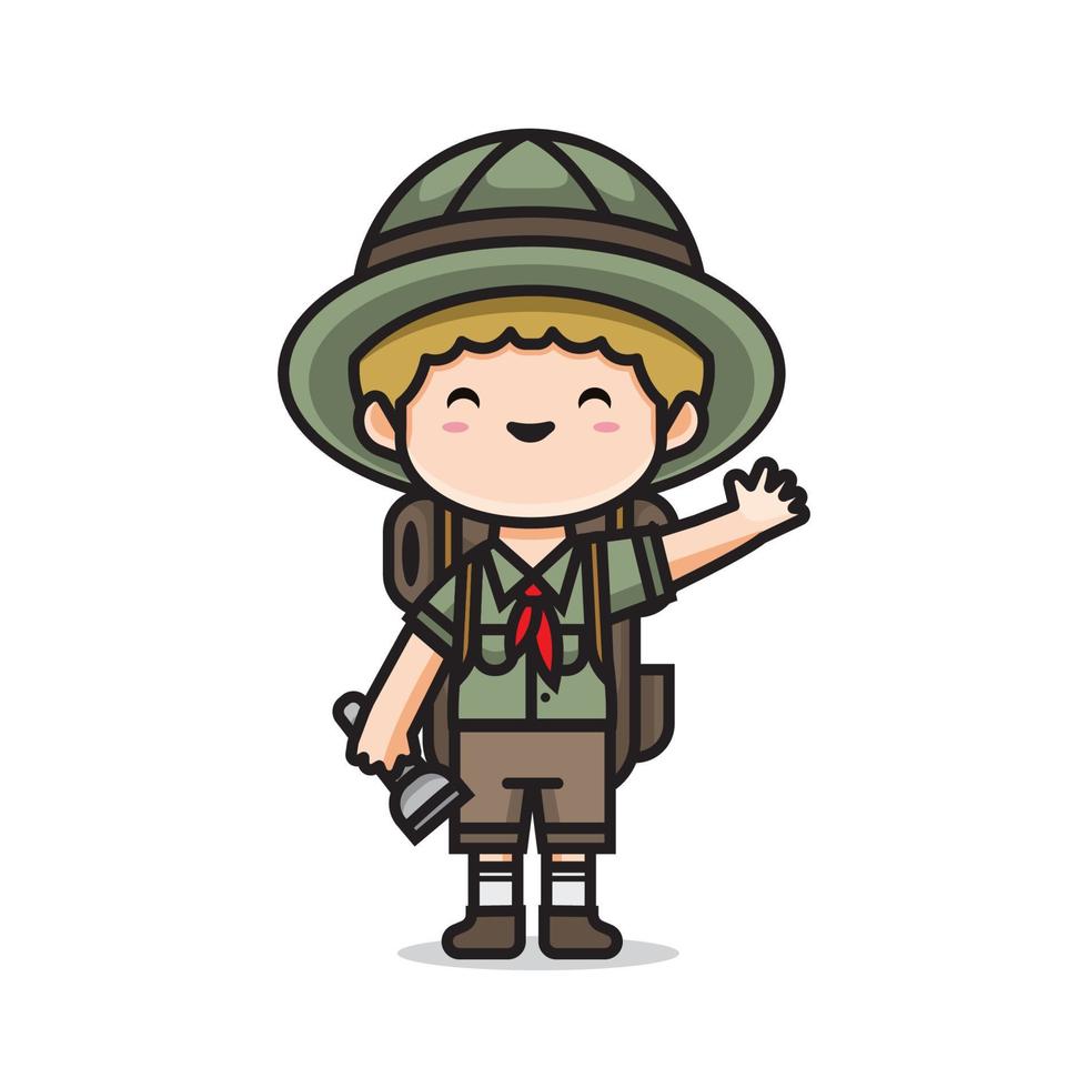 cute man scout vector