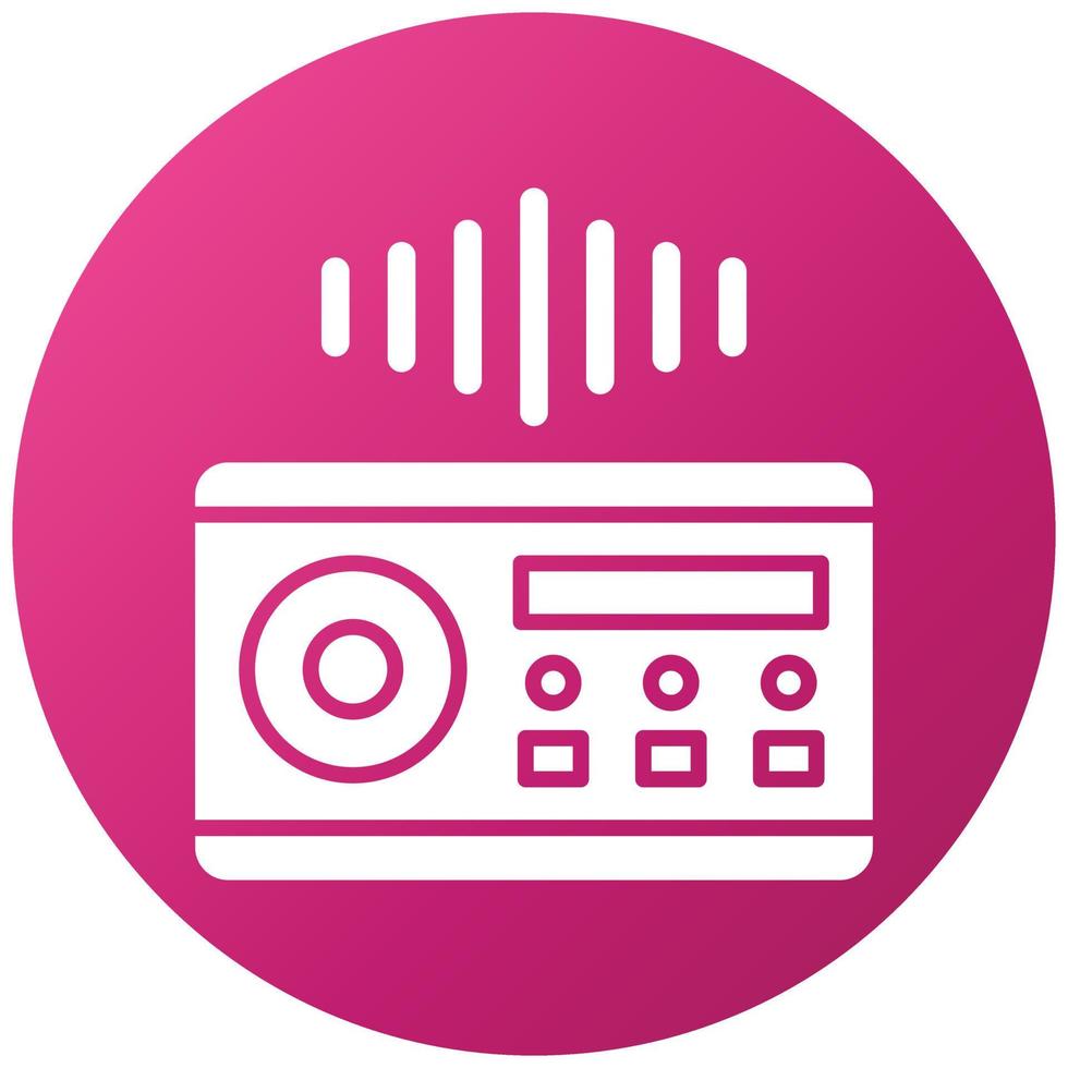 Audio System Icon Style vector