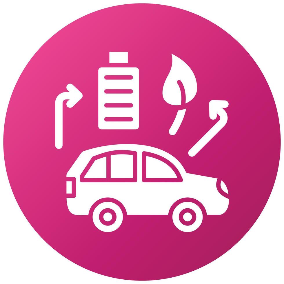 Hybrid Vehicle Icon Style vector