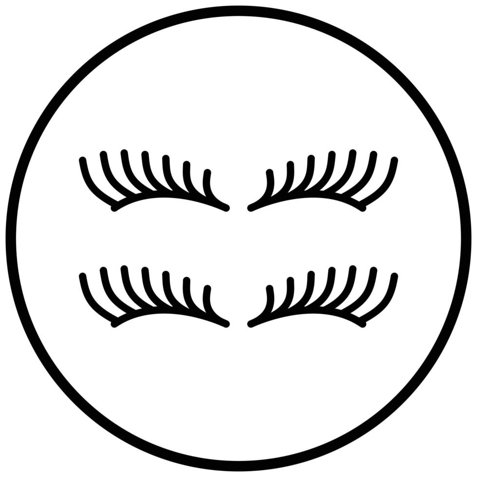 Eyelash Icon Style vector