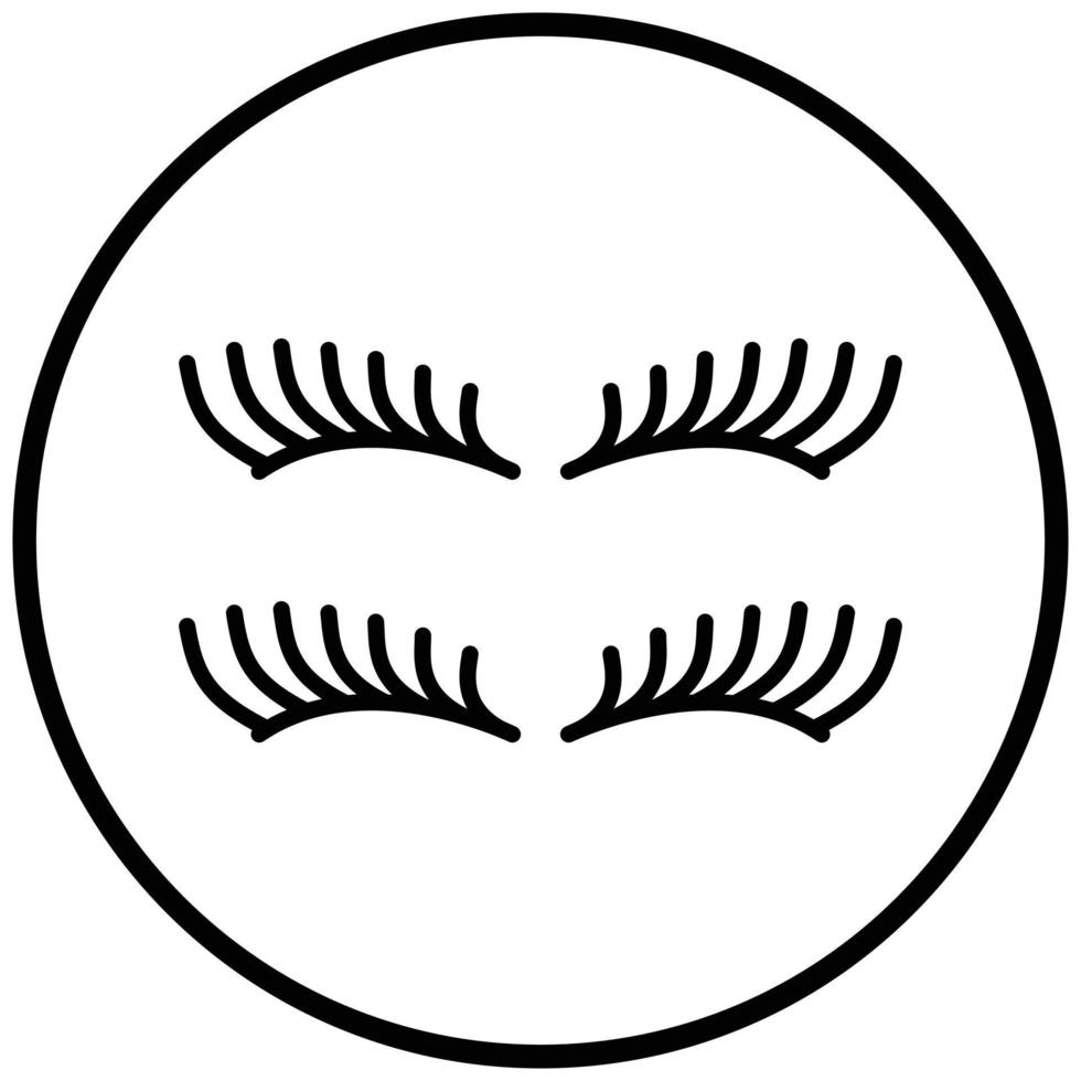 Eyelash Icon Style vector