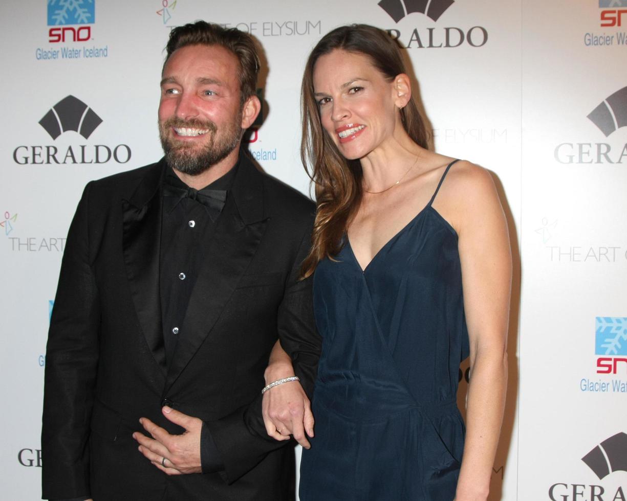 LOS ANGELES, FEB 19 -  Brian Bowen Smith, Hilary Swank at the Icons of the Awards Pre-Oscar Party at a Mr C Beverly Hills on February 19, 2015 in Beverly Hills, CA photo