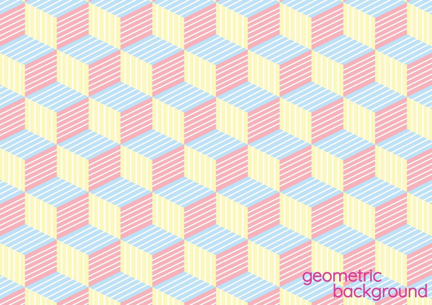 diseño de vector de fondo geométrico pastel lindo