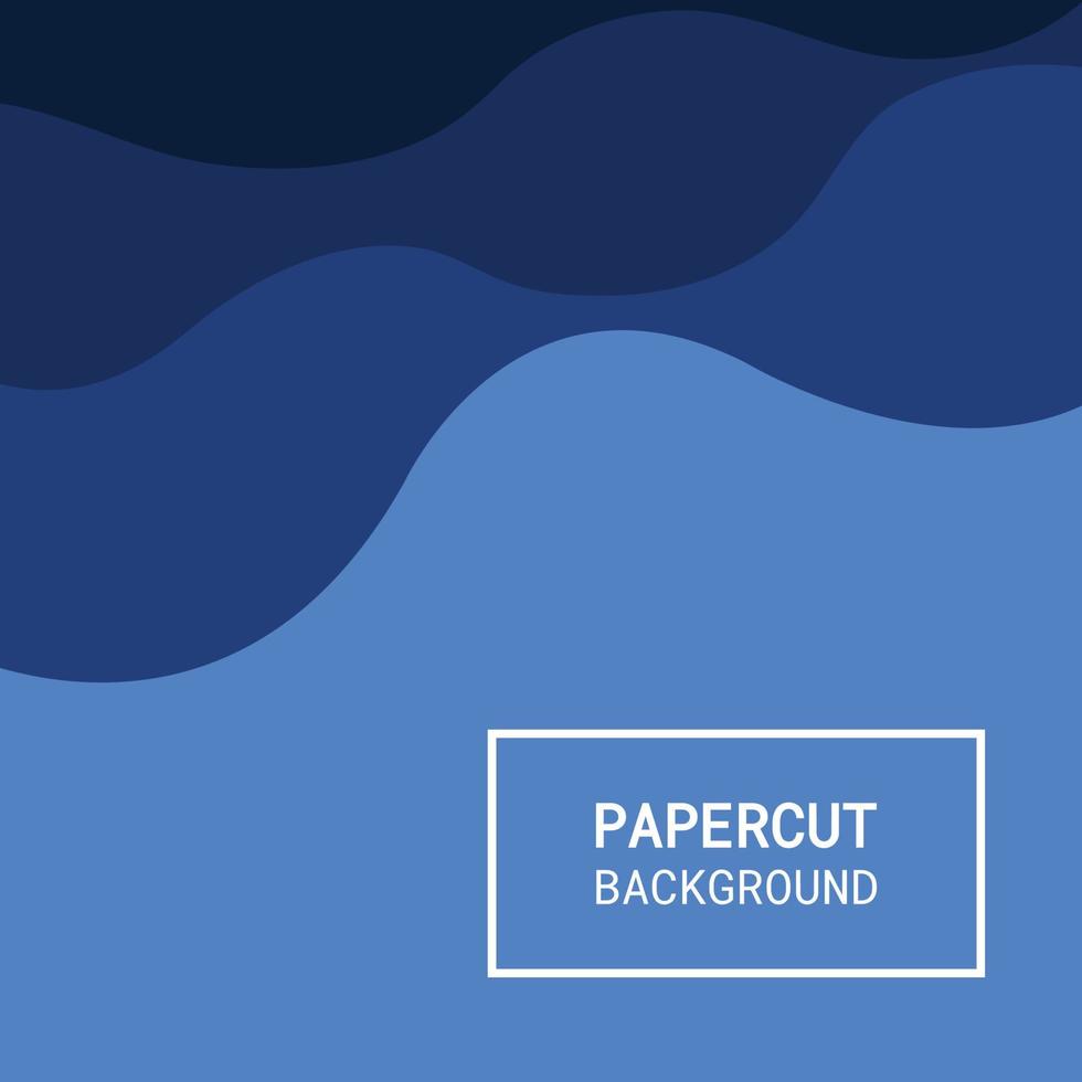 papercut background vector design dark blue wallpaper