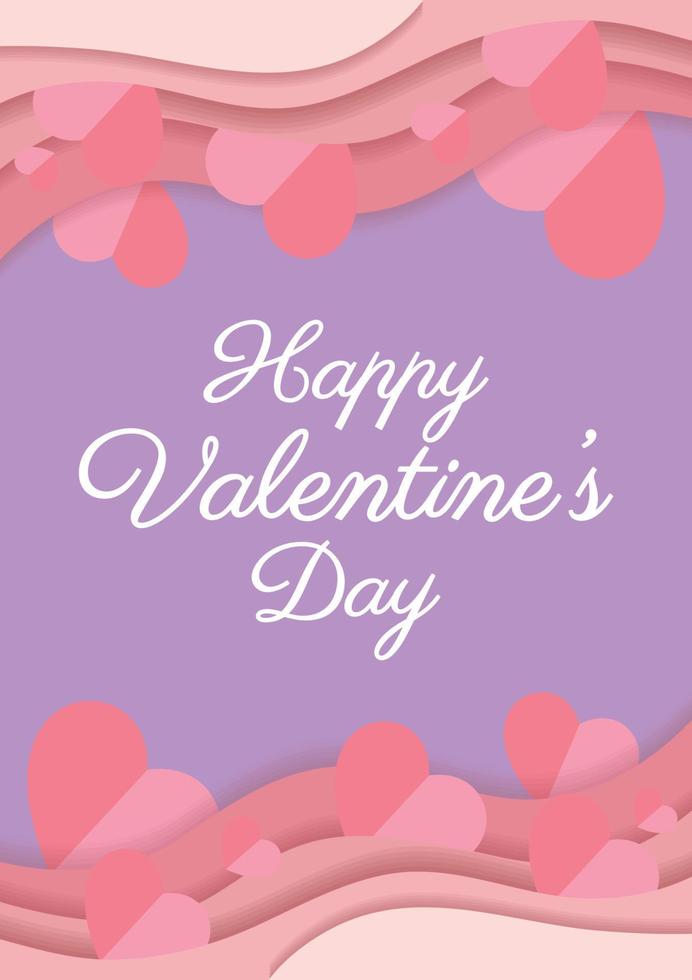 happy valentine day cute card or wedding card design vector