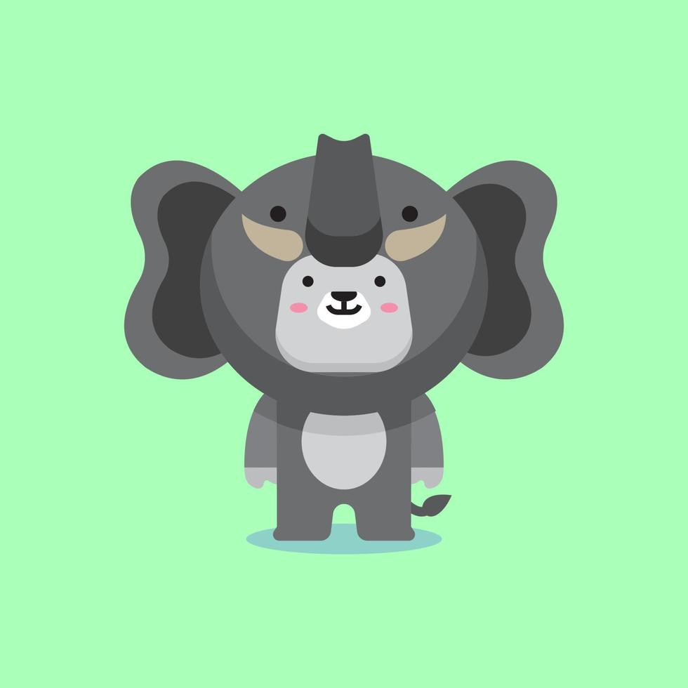 cute elephant costume vector