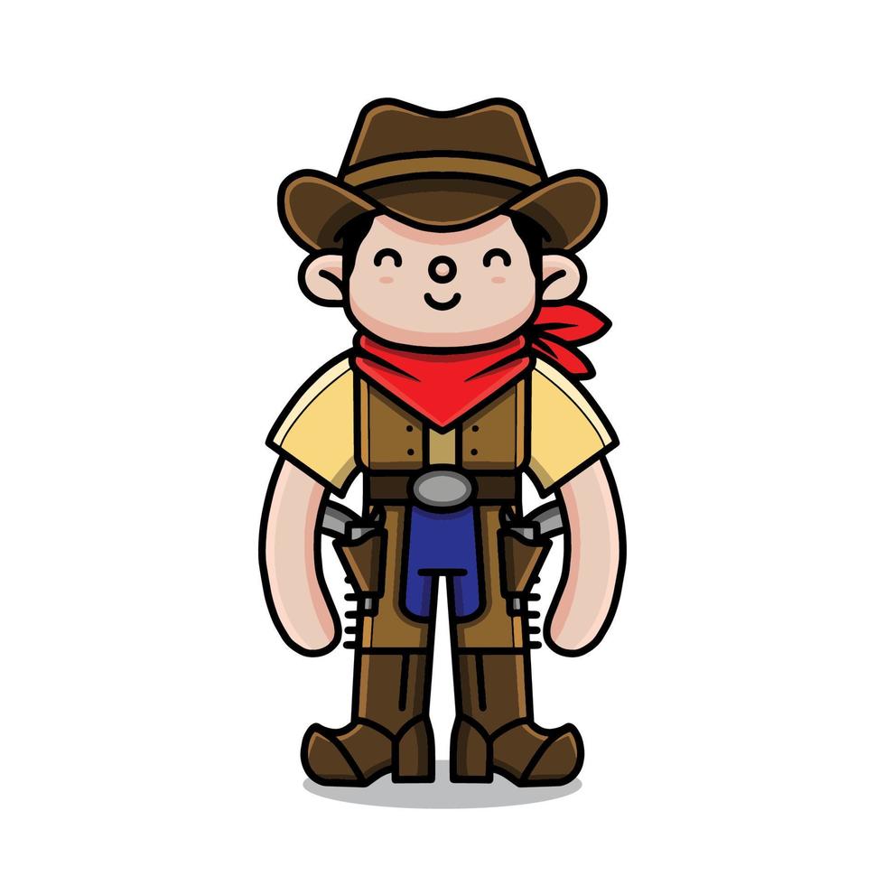 cute cowboy vector