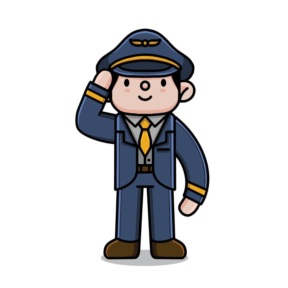 cute pilot vector