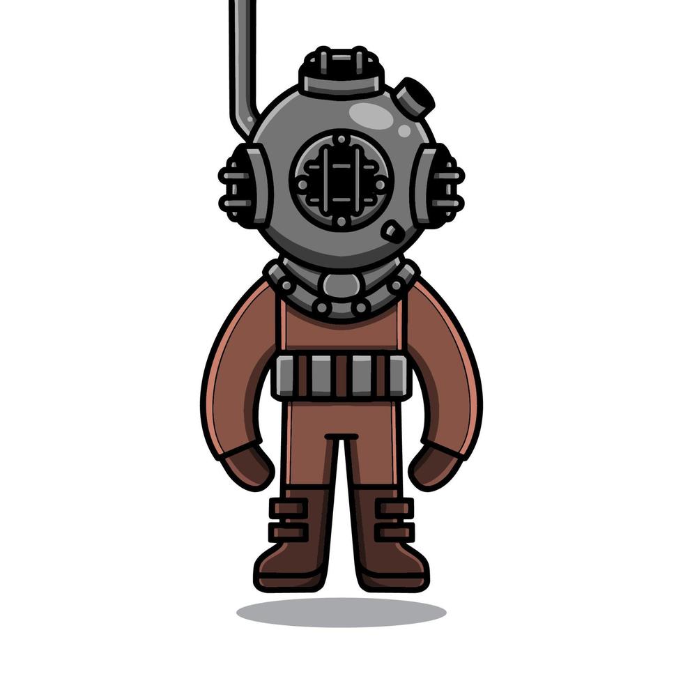 cute diving vector