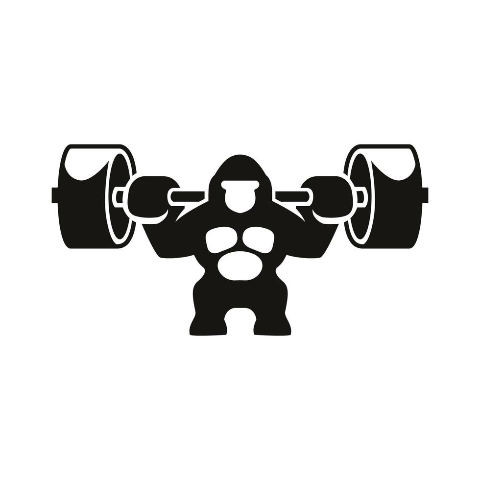 Gorilla gym logo premium vector