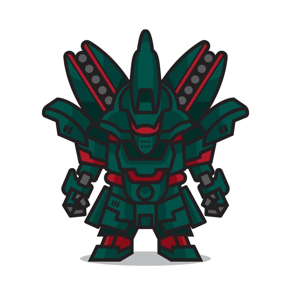 cute mecha robot vector