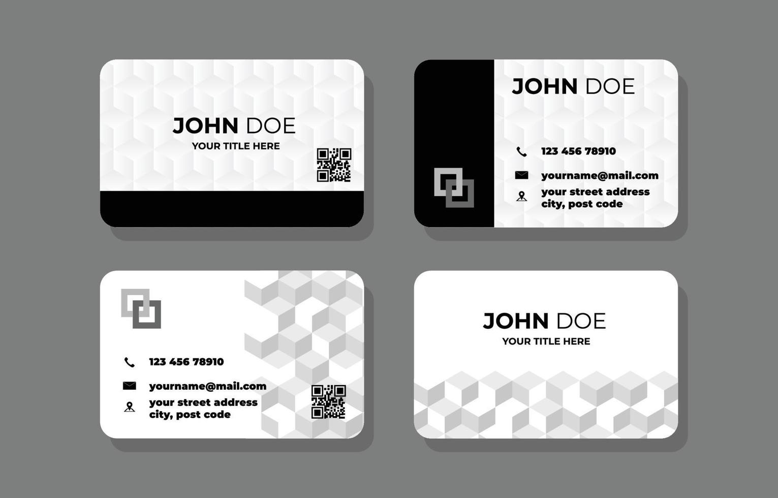 Bussines Card Monochromatic Theme vector