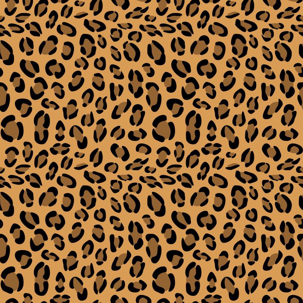 Vector seamless pattern of leopard skin. Background design, textile decoration, animalistic print.