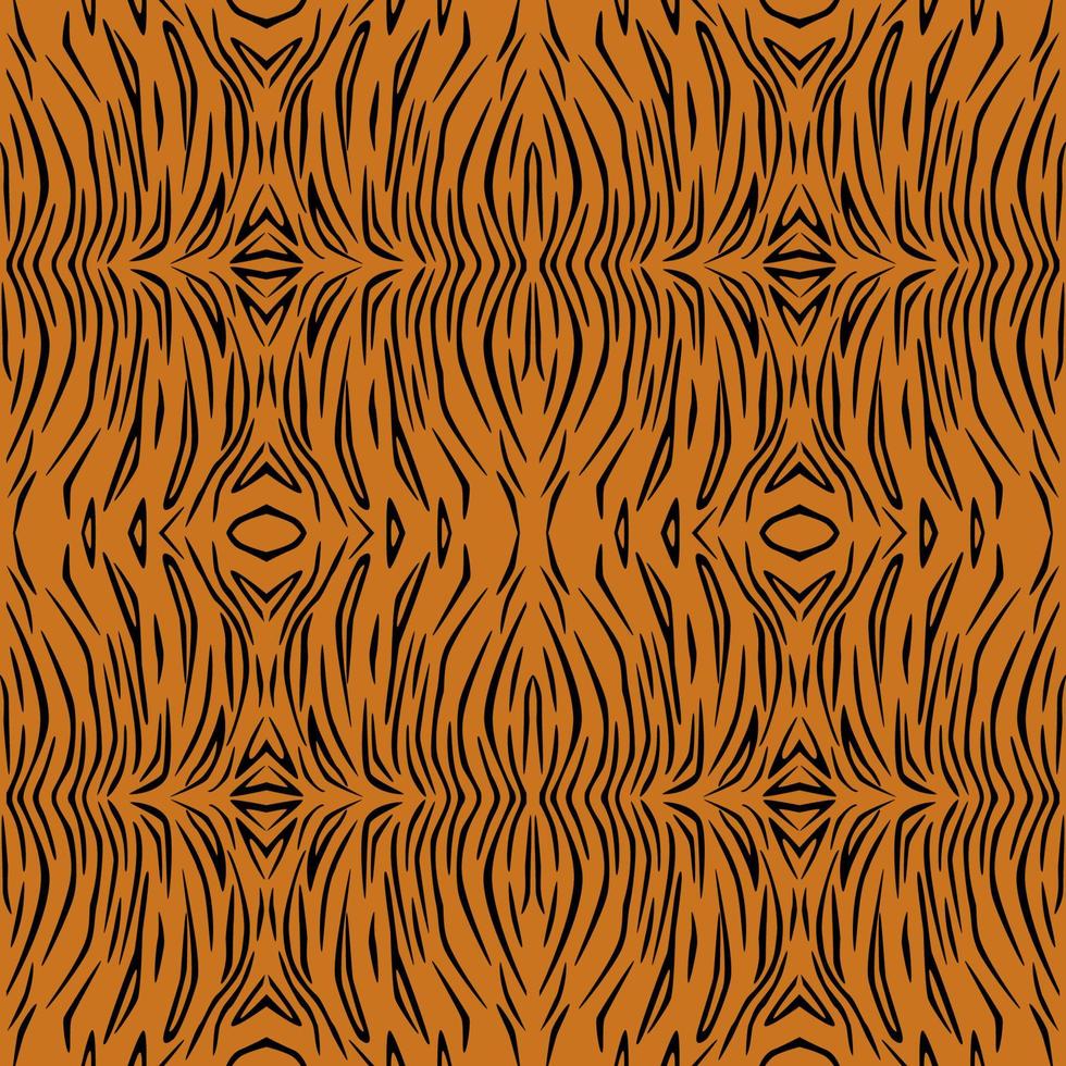 Vector seamless pattern of tiger skin. Background design, textile decoration, animalistic print.