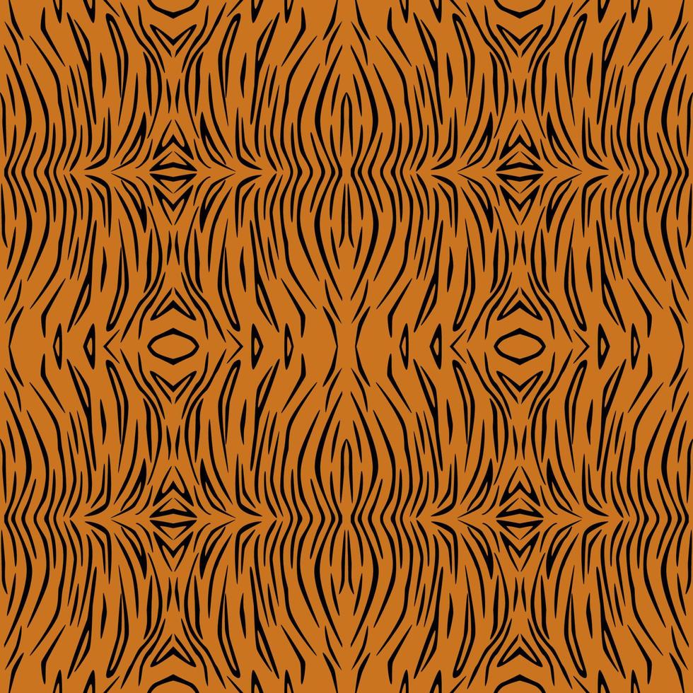 patrón vectorial sin costuras de piel de tigre. diseño de fondo, decoración textil, estampado animal. vector