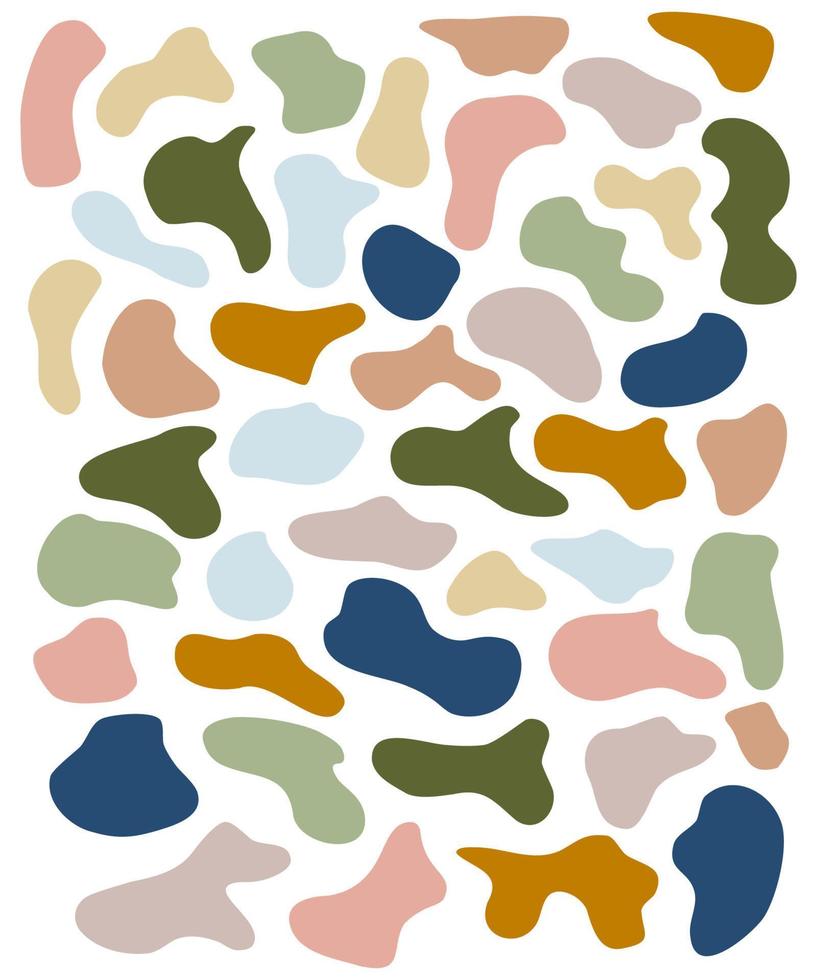 Irregular color spots, blotch, inkblot. Organic shapes. Specks, flecks ...