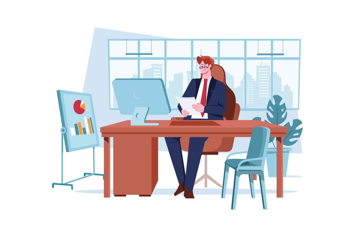 Director Illustration concept on white background vector