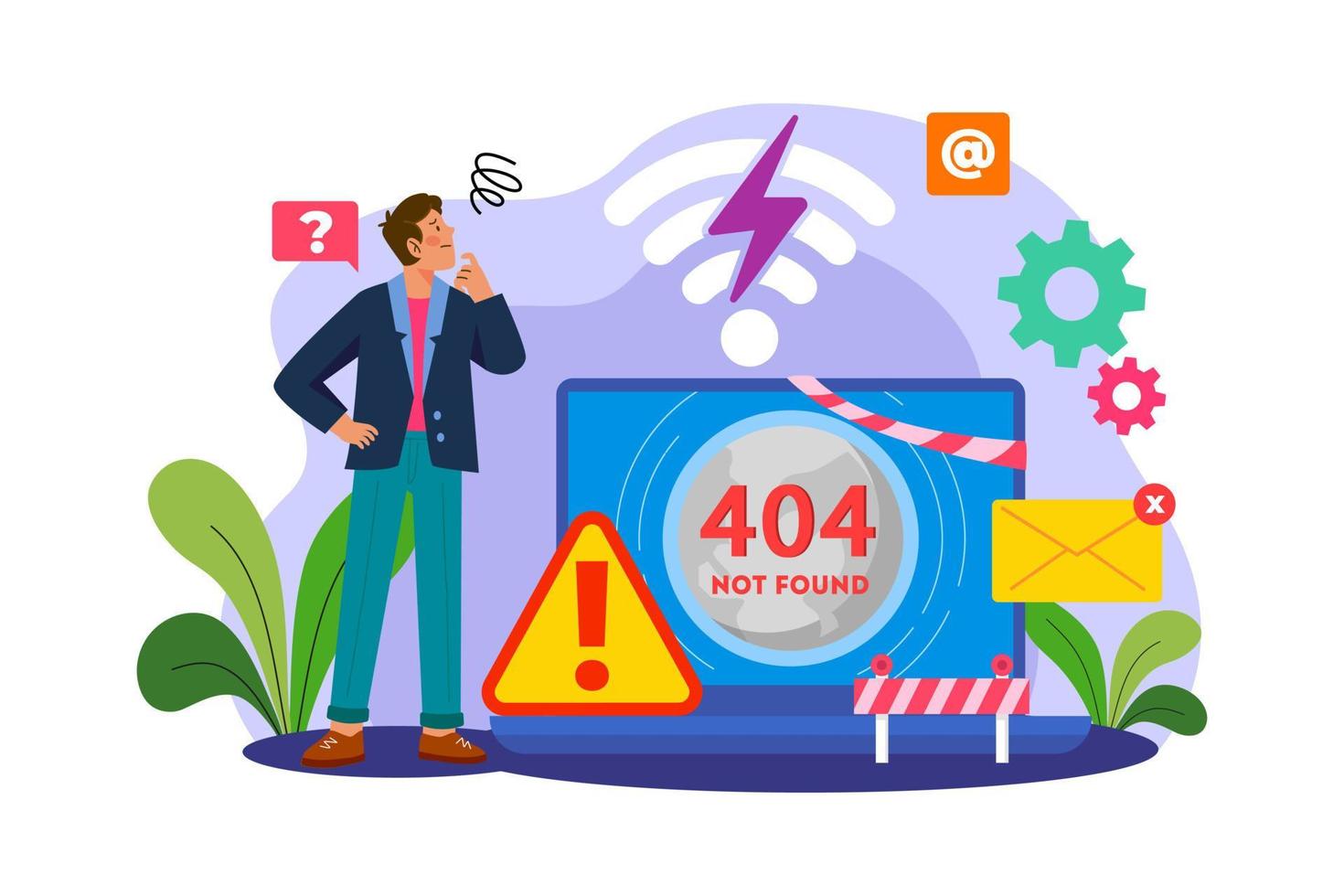 Poor Internet Connection Illustration concept on white background vector
