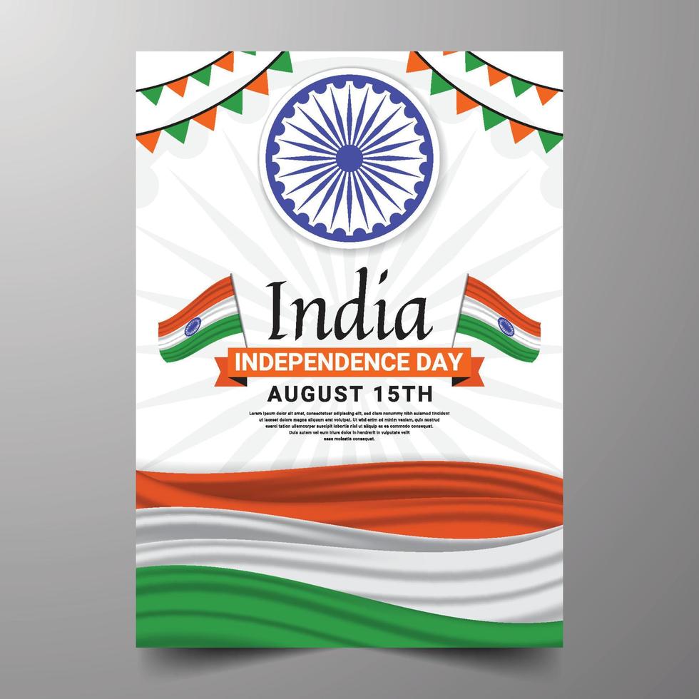 India Independence Day Poster vector
