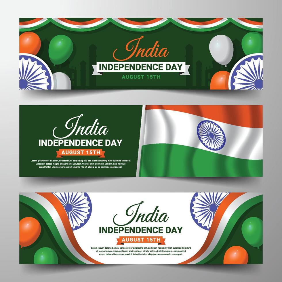 India Independence Day Banner vector