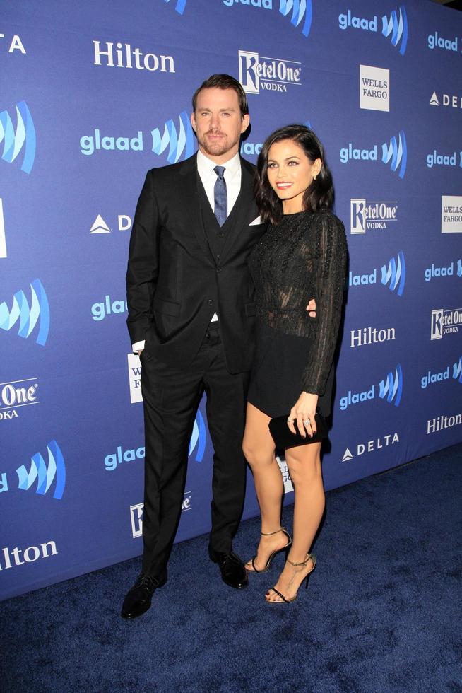 LOS ANGELES, MAR 21 -  Channing Tatum, Jenna Dewan-Tatum at the 26th Annual GLAAD Media Awards at the Beverly Hilton Hotel on March 21, 2015 in Beverly Hills, CA photo
