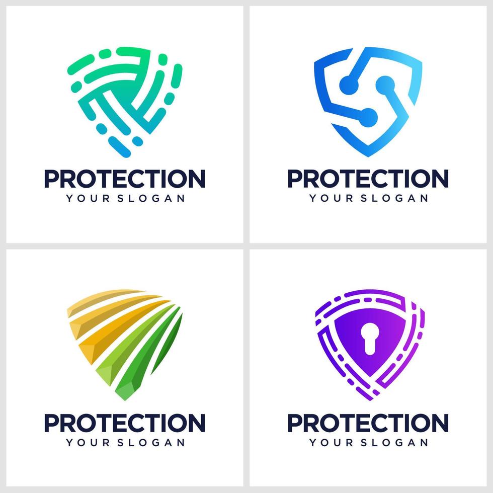 Creative Shield Concept Logo Design Template vector