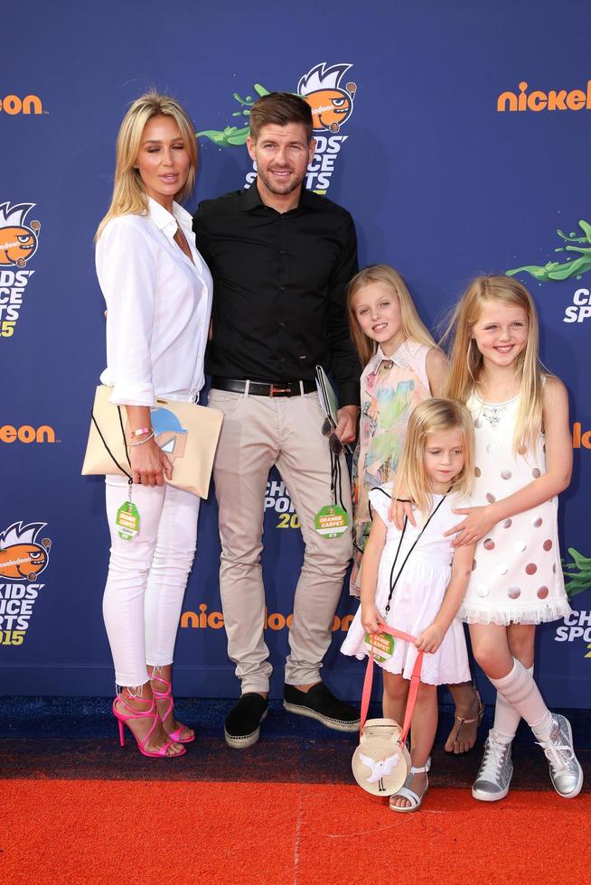 LOS ANGELES, JUL 16 -  Alex Gerrard, Steven Gerrard at the 2015 Kids  Choice Sports at the UCLA s Pauley Pavilion on July 16, 2015 in Westwood, CA photo